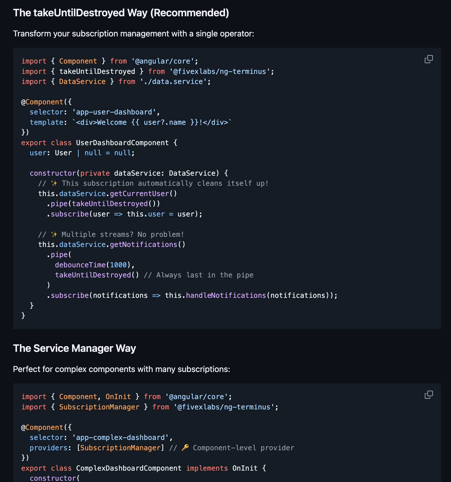 ng-terminus for Angular