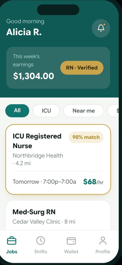 Matched job feed