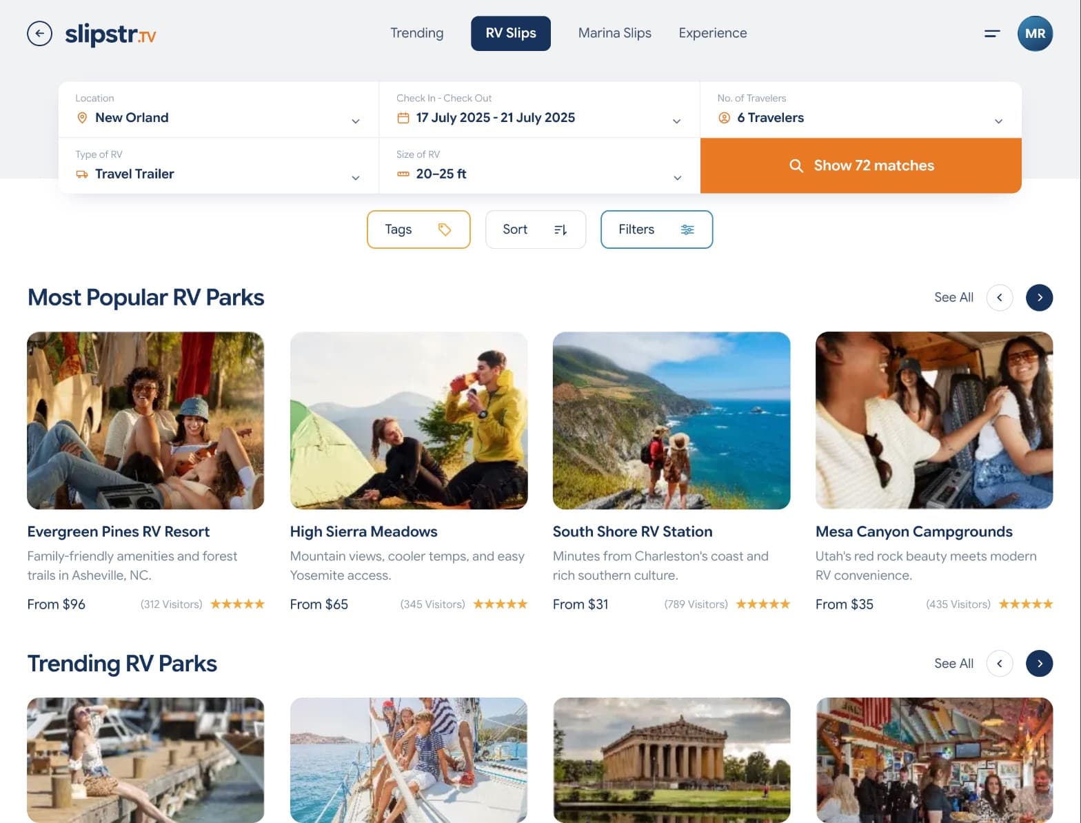 Slipstr RV slip search results