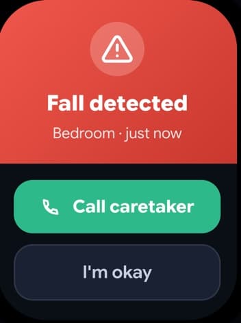 Watch fall alert